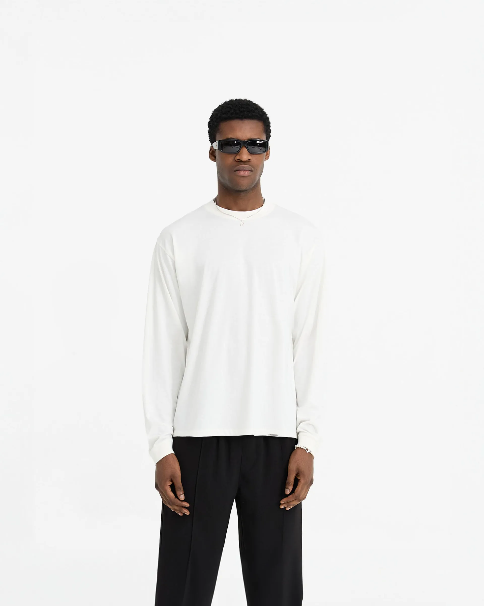 Represent Initial Long Sleeve T-Shirt - Flat White> T-Shirts