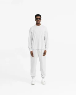 Represent Initial Long Sleeve T-Shirt - Ice Grey Marl><noscript><img width=