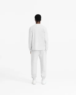 Represent Initial Long Sleeve T-Shirt - Ice Grey Marl><noscript><img width=