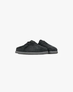 Represent Initial Mule Fleck Hairy Suede - Off Black> Mules