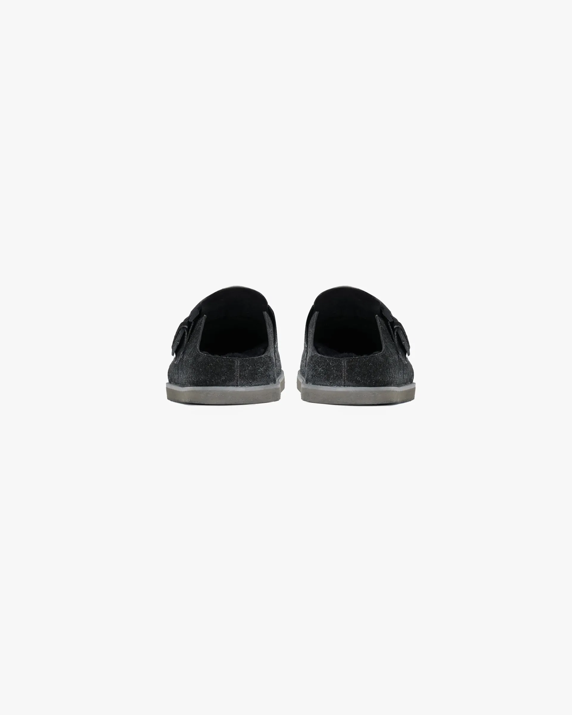 Represent Initial Mule Fleck Hairy Suede - Off Black> Mules
