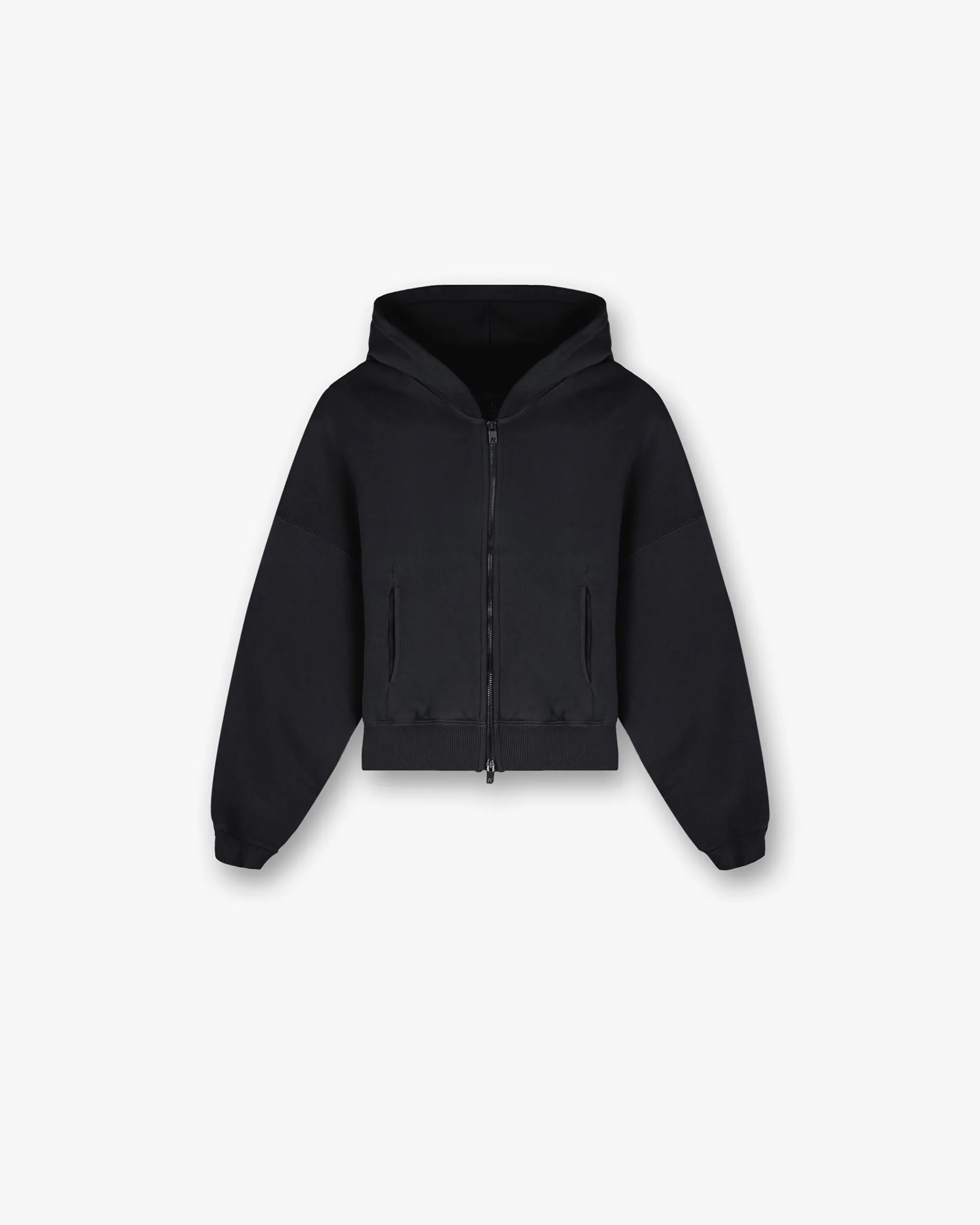 Represent Initial Oversized Crop Hoodie - Washed Black> Tops/Hoodies