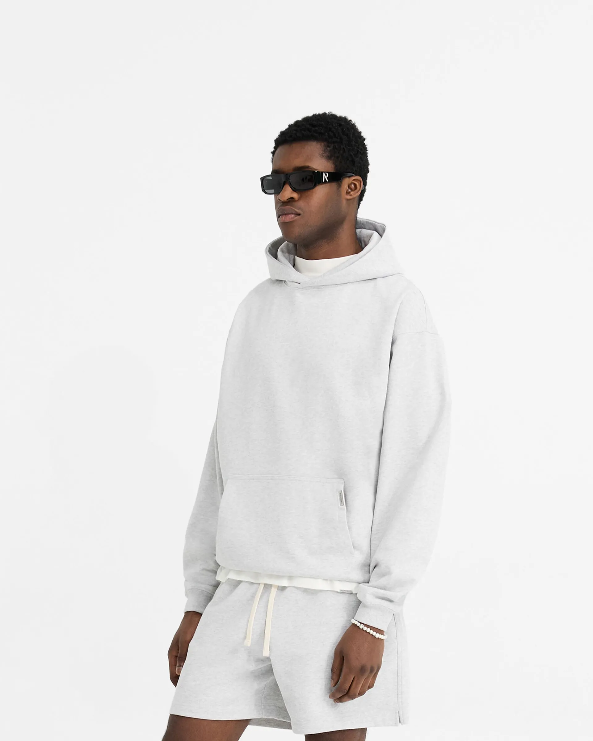 Represent Initial Oversized Hoodie - Ice Grey Marl> Hoodies