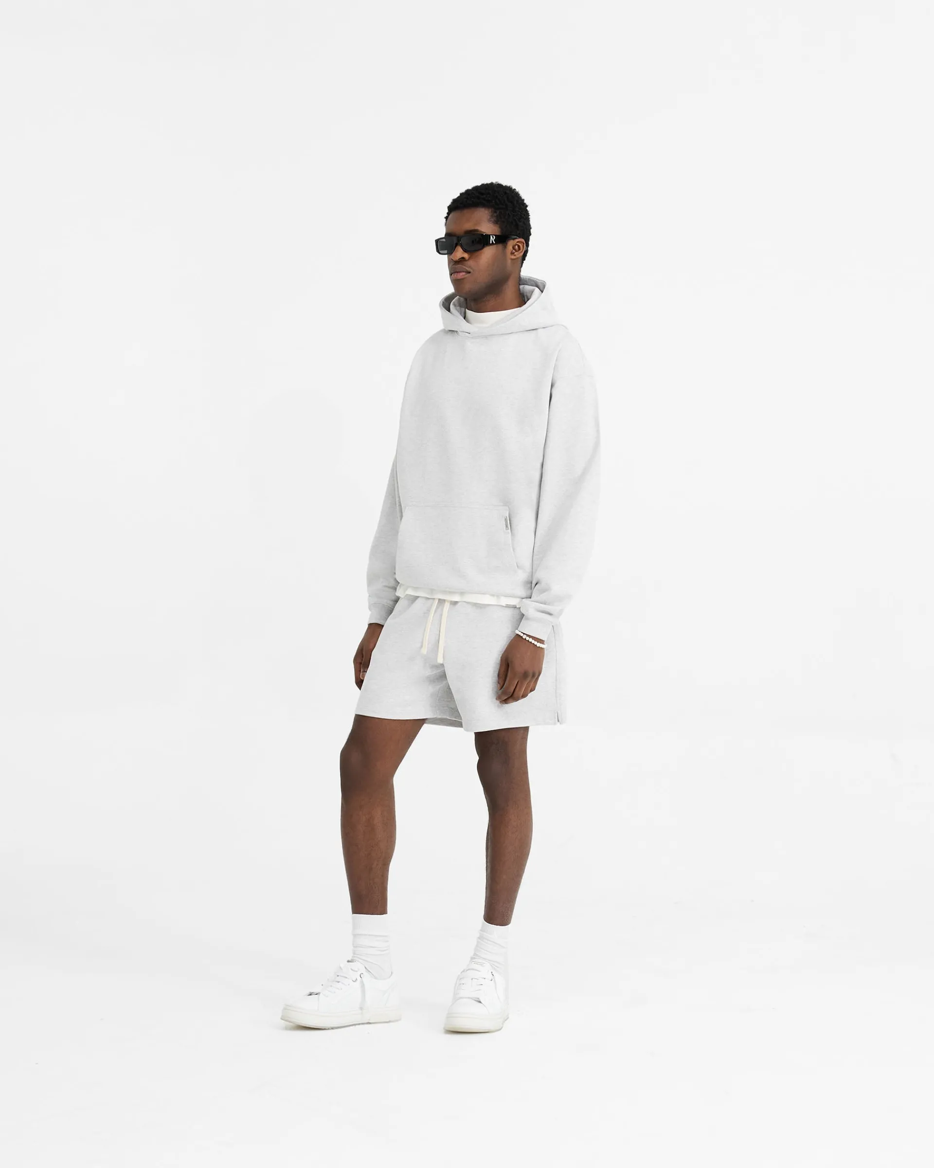 Represent Initial Oversized Hoodie - Ice Grey Marl> Hoodies