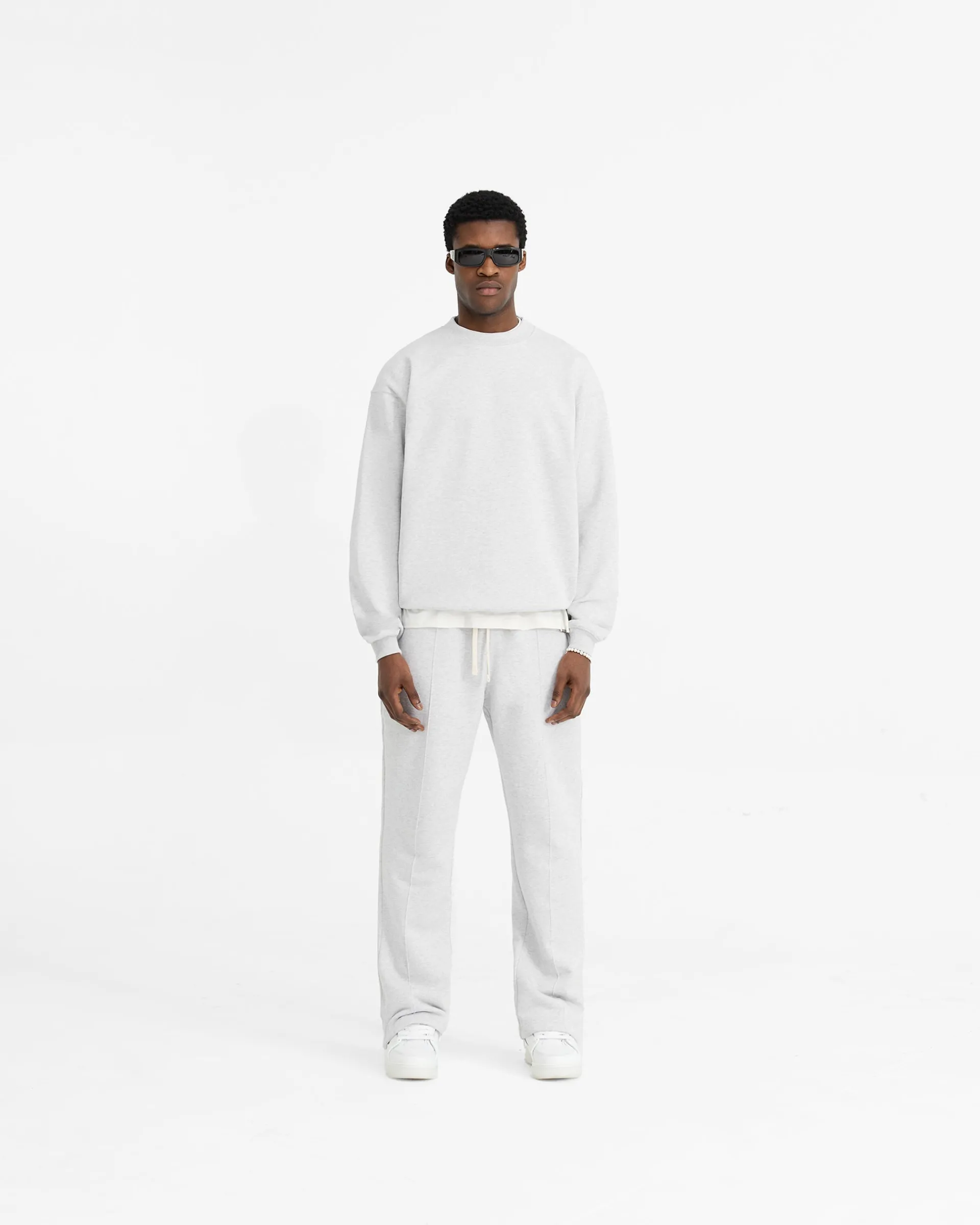 Represent Initial Oversized Sweater - Ice Grey Marl> Sweaters