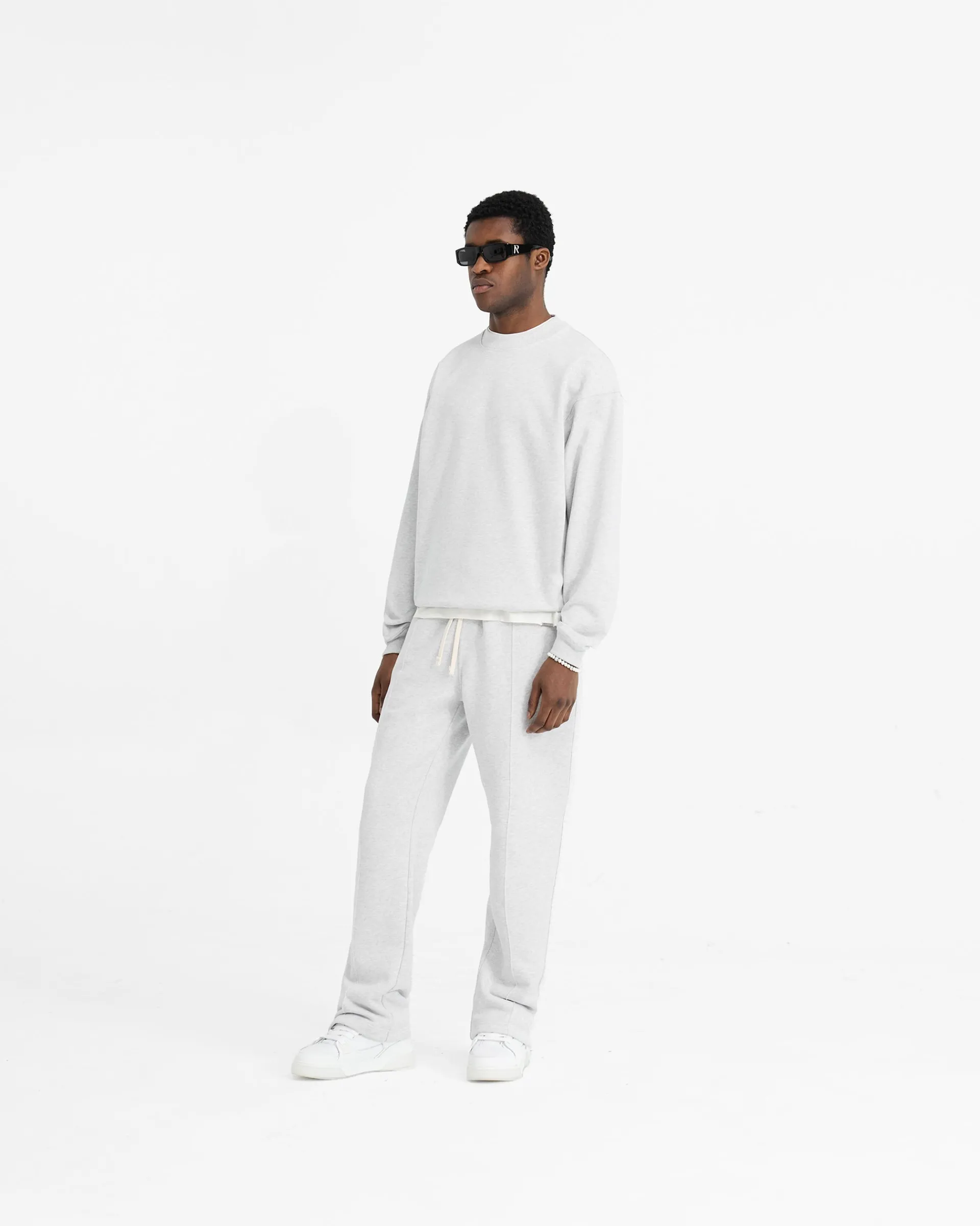 Represent Initial Oversized Sweater - Ice Grey Marl> Sweaters