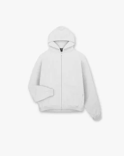 Represent Initial Oversized Zip Hoodie - Ice Grey Marl> Hoodies