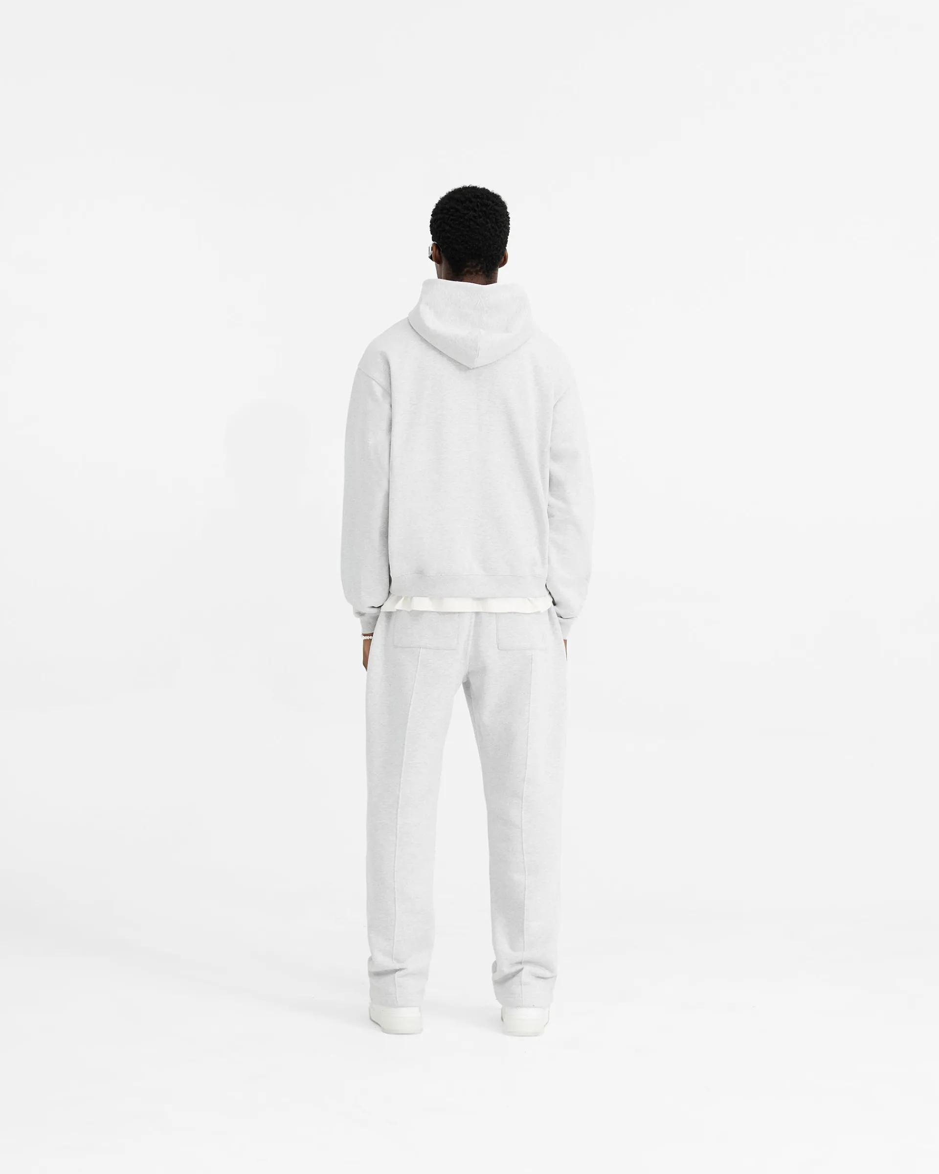 Represent Initial Oversized Zip Hoodie - Ice Grey Marl> Hoodies