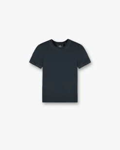 Represent Initial Rib Baby T-Shirt - Washed Black> Tops/T-Shirts