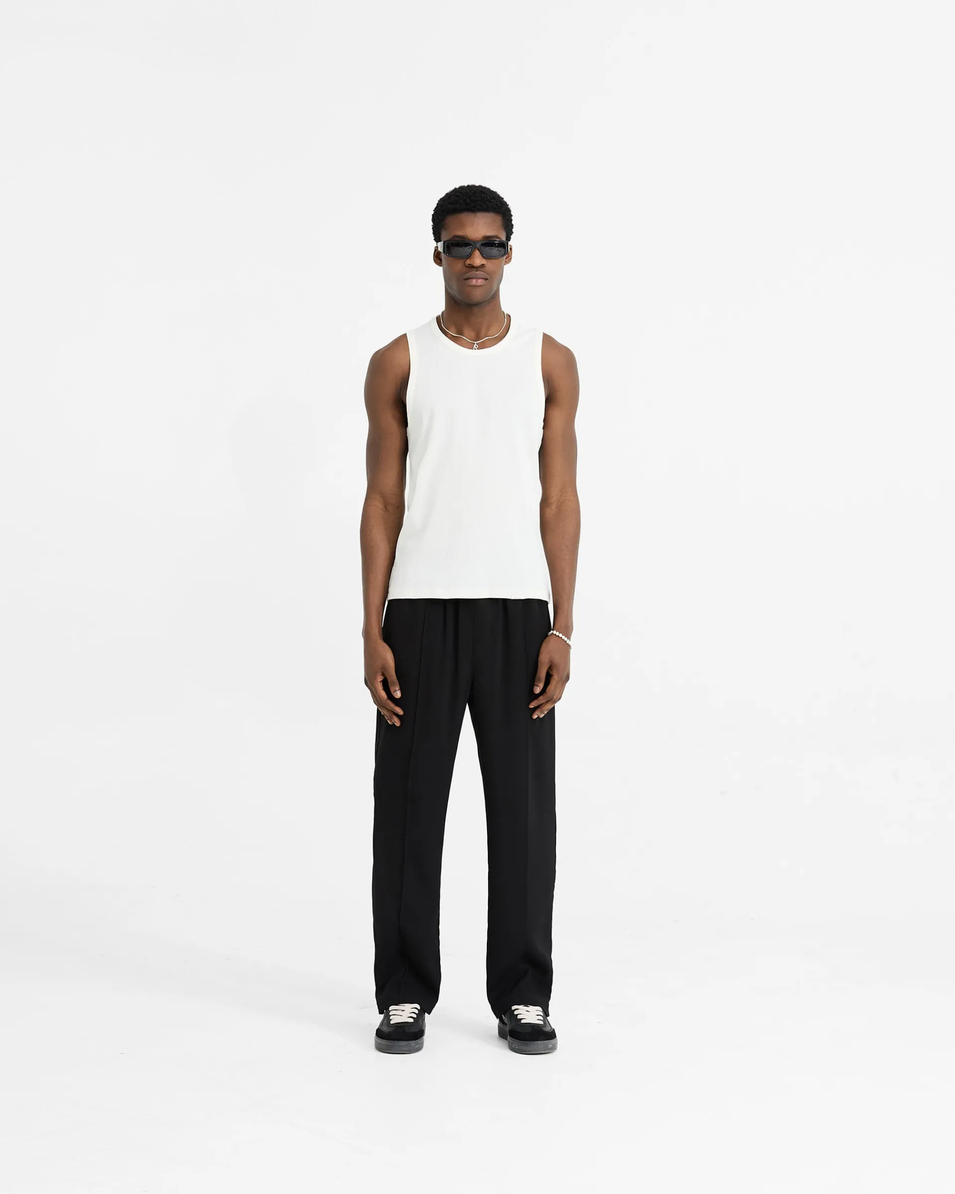 Represent Initial Rib Vest - Flat White> Vests | T-Shirts