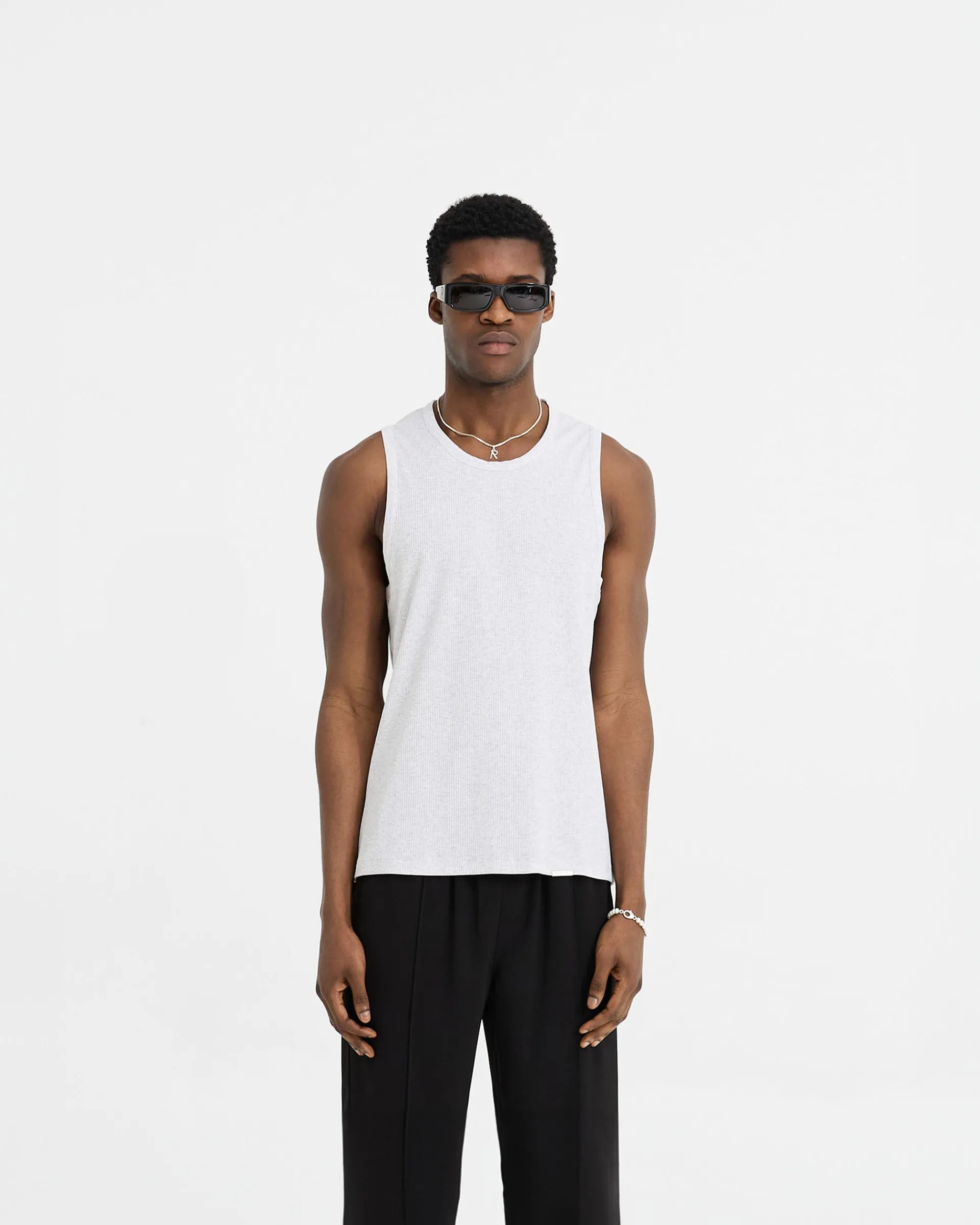 Represent Initial Rib Vest - Ice Grey Marl> Vests | T-Shirts