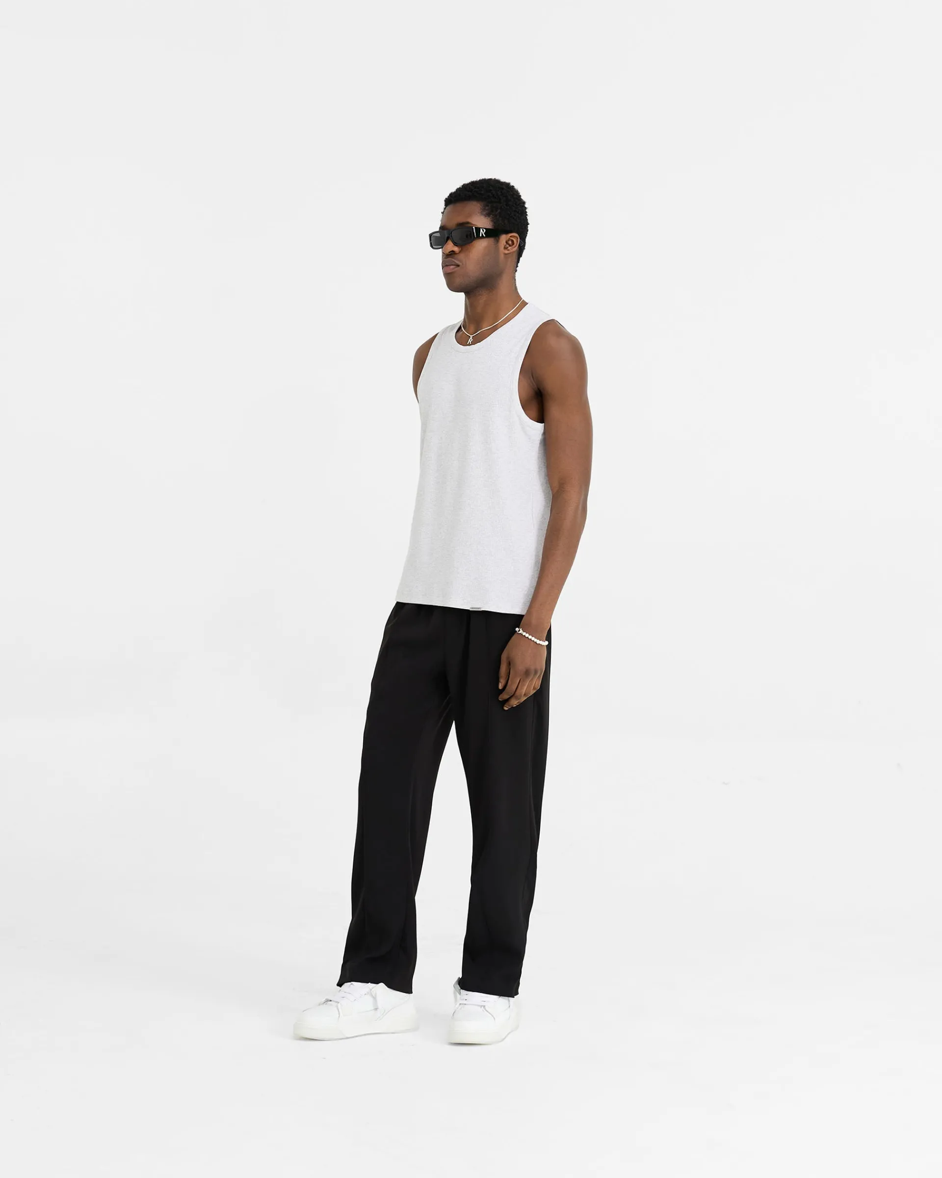 Represent Initial Rib Vest - Ice Grey Marl> Vests | T-Shirts