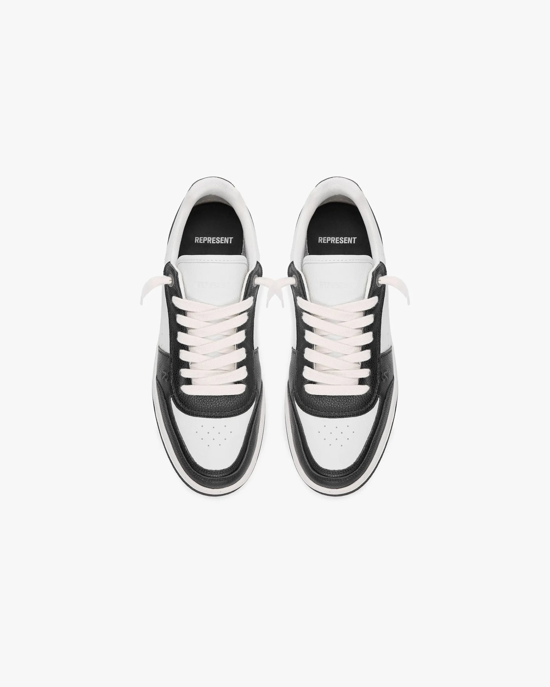 Represent Initial Sneaker - Leather - Black Vintage White> Initial