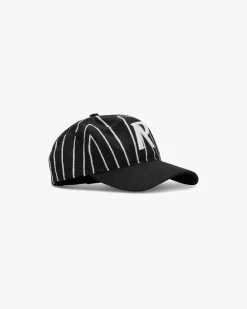 Represent Initial Stripe Cap - Jet Black> Caps