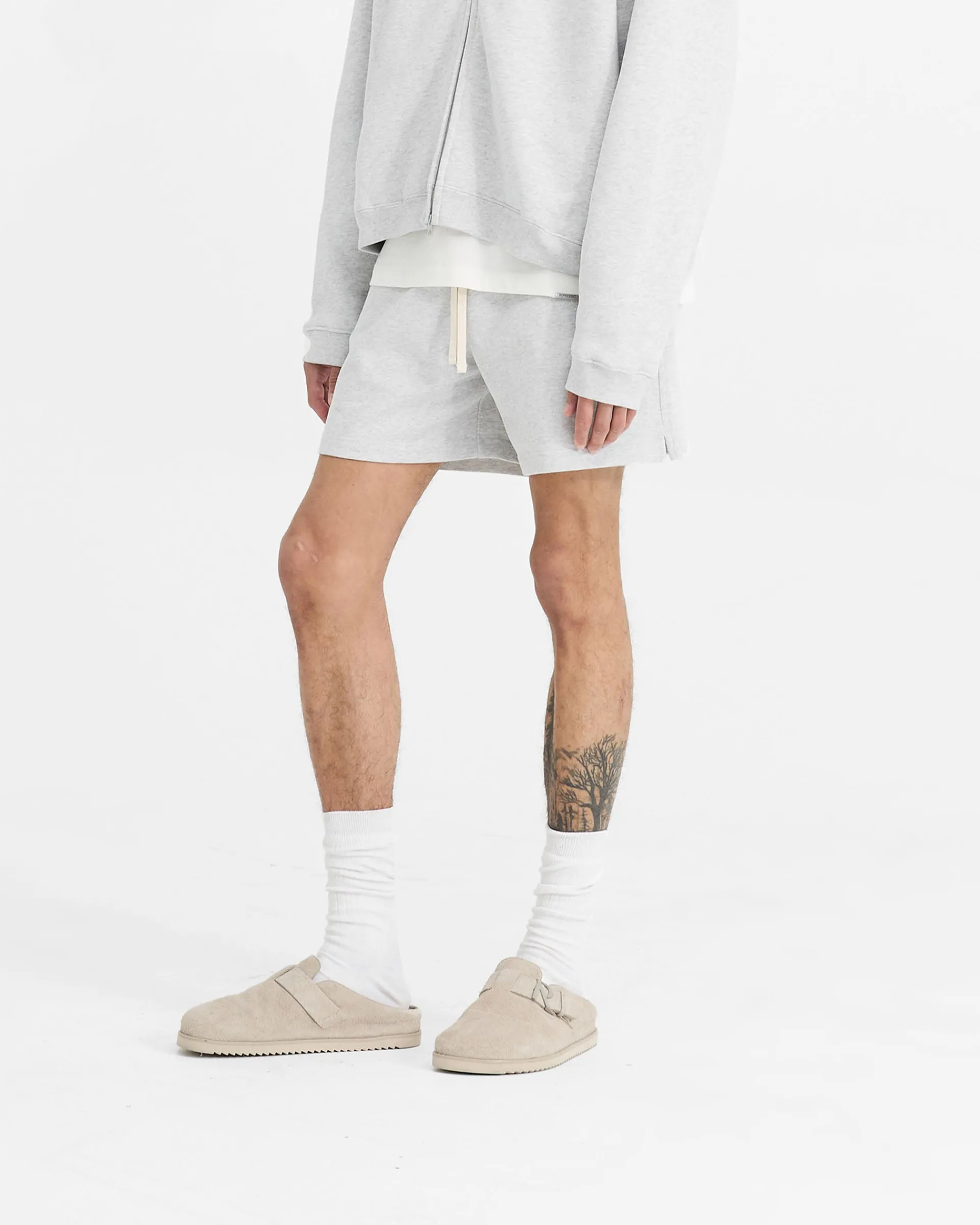 Represent Initial Sweatshorts - Ice Grey Marl> Shorts