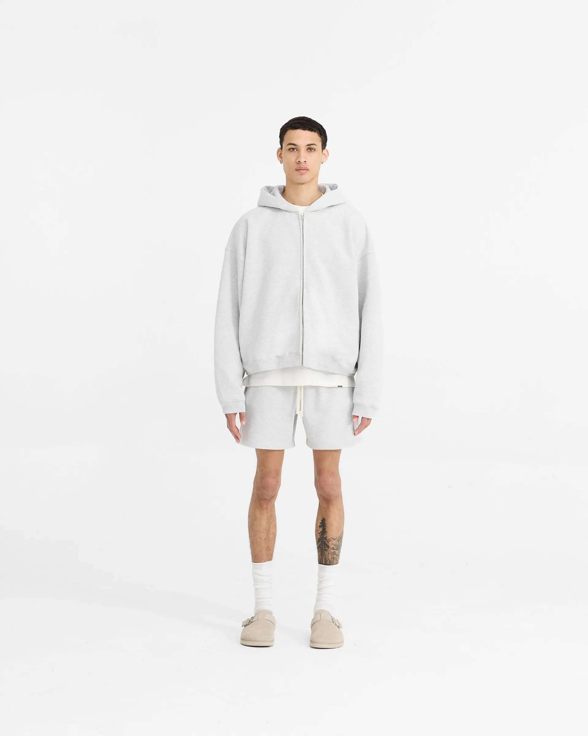 Represent Initial Sweatshorts - Ice Grey Marl> Shorts