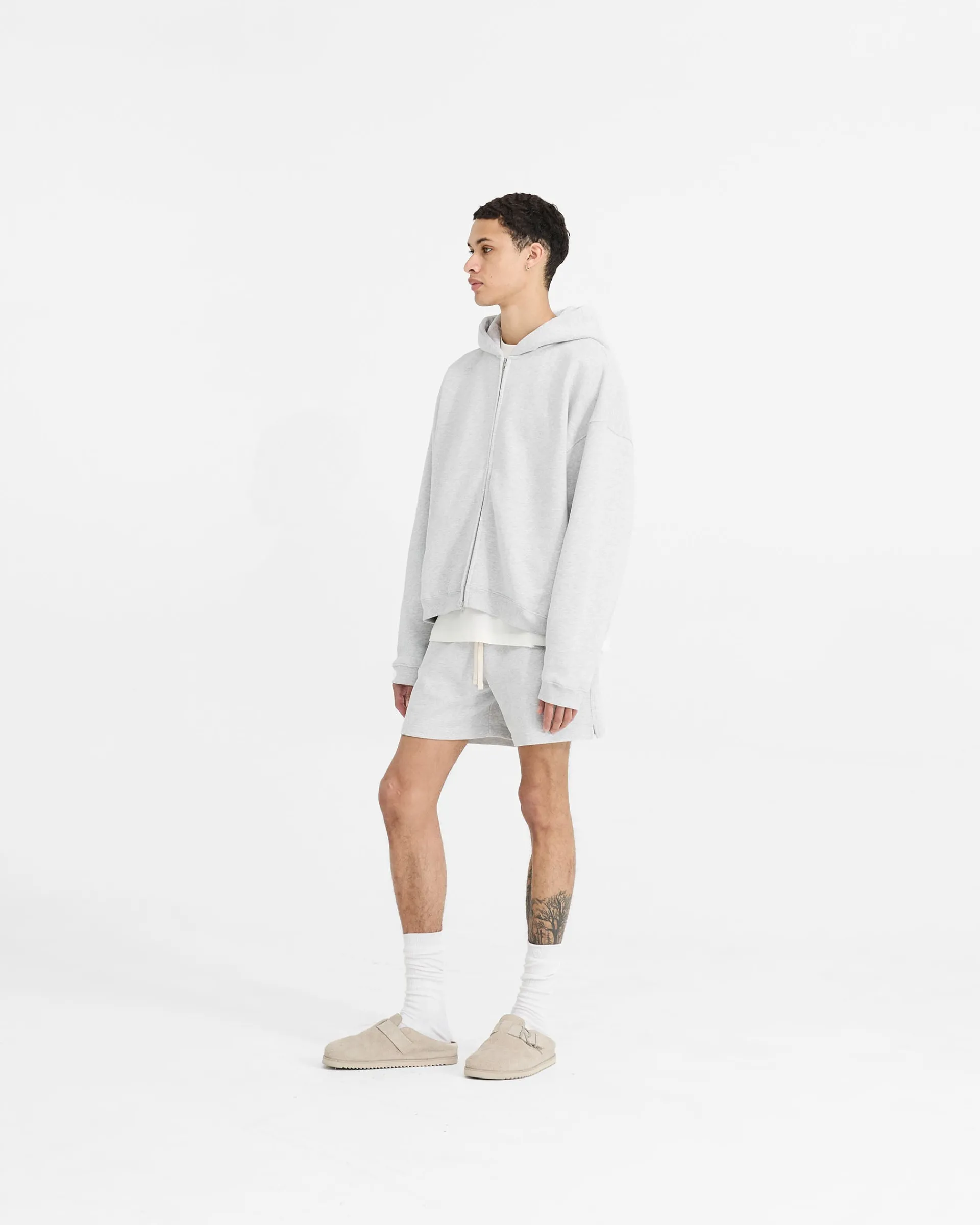 Represent Initial Sweatshorts - Ice Grey Marl> Shorts