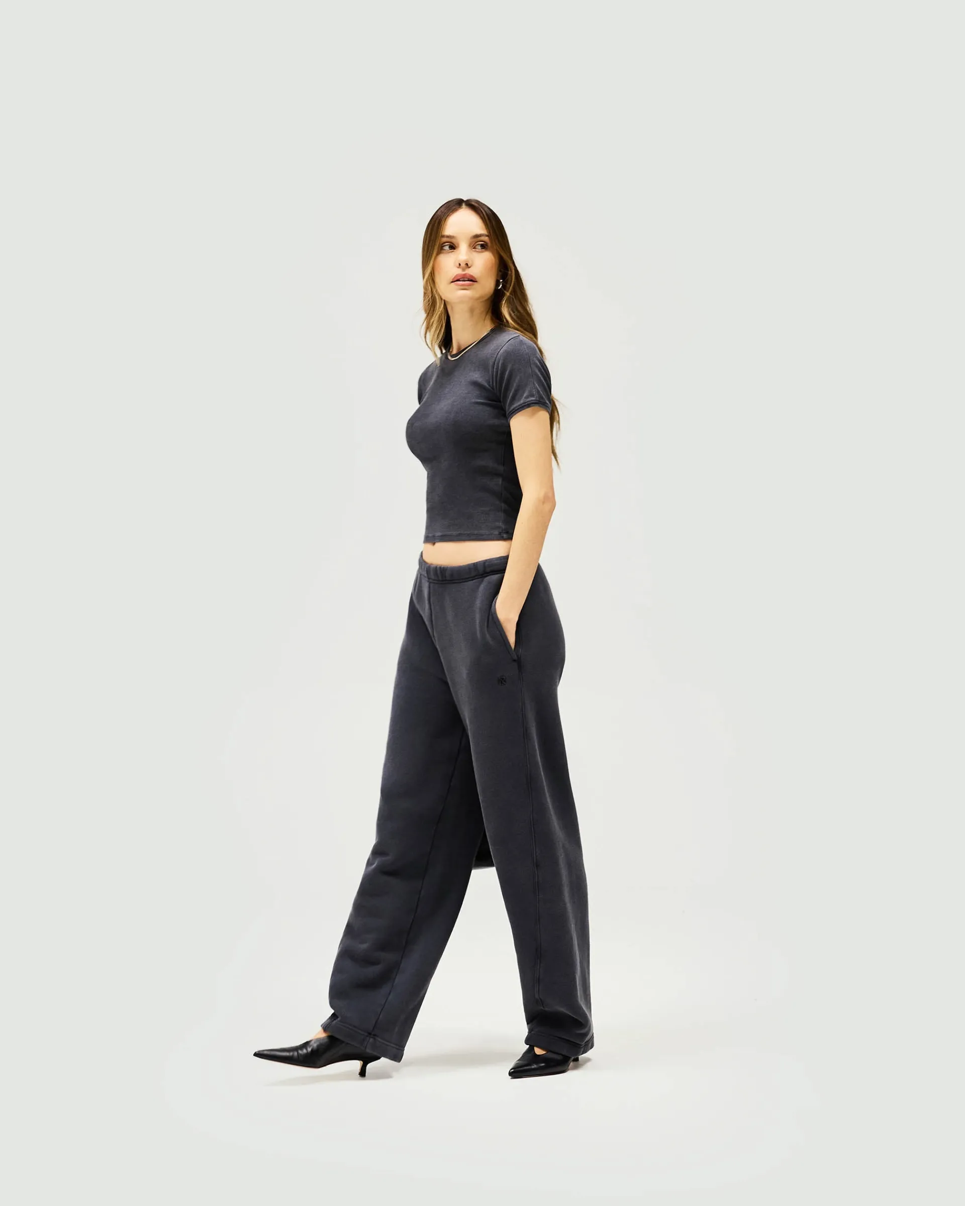 Represent Initial Twisted Seam Jogger - Washed Black> Bottoms/Sweatpants