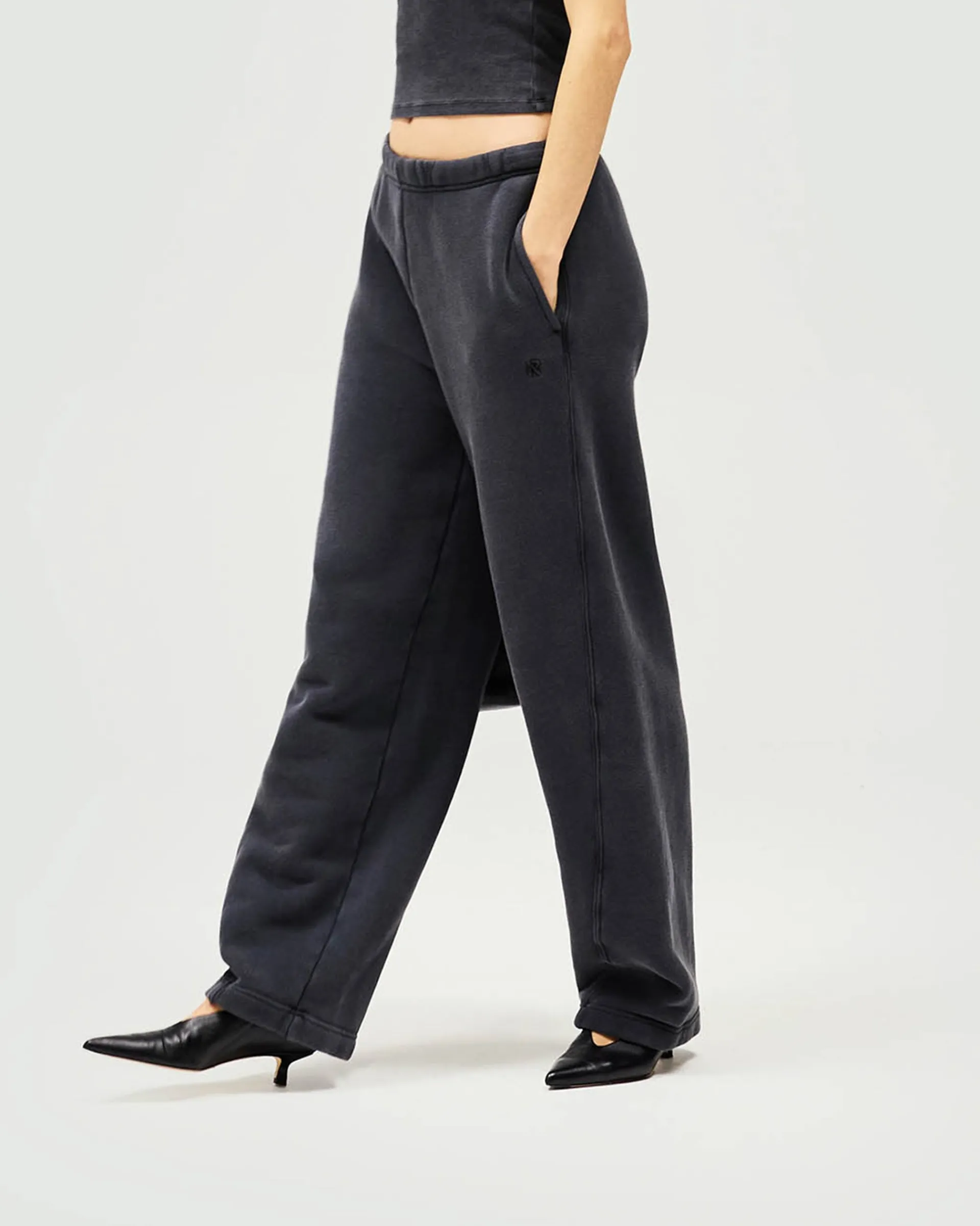 Represent Initial Twisted Seam Jogger - Washed Black> Bottoms/Sweatpants