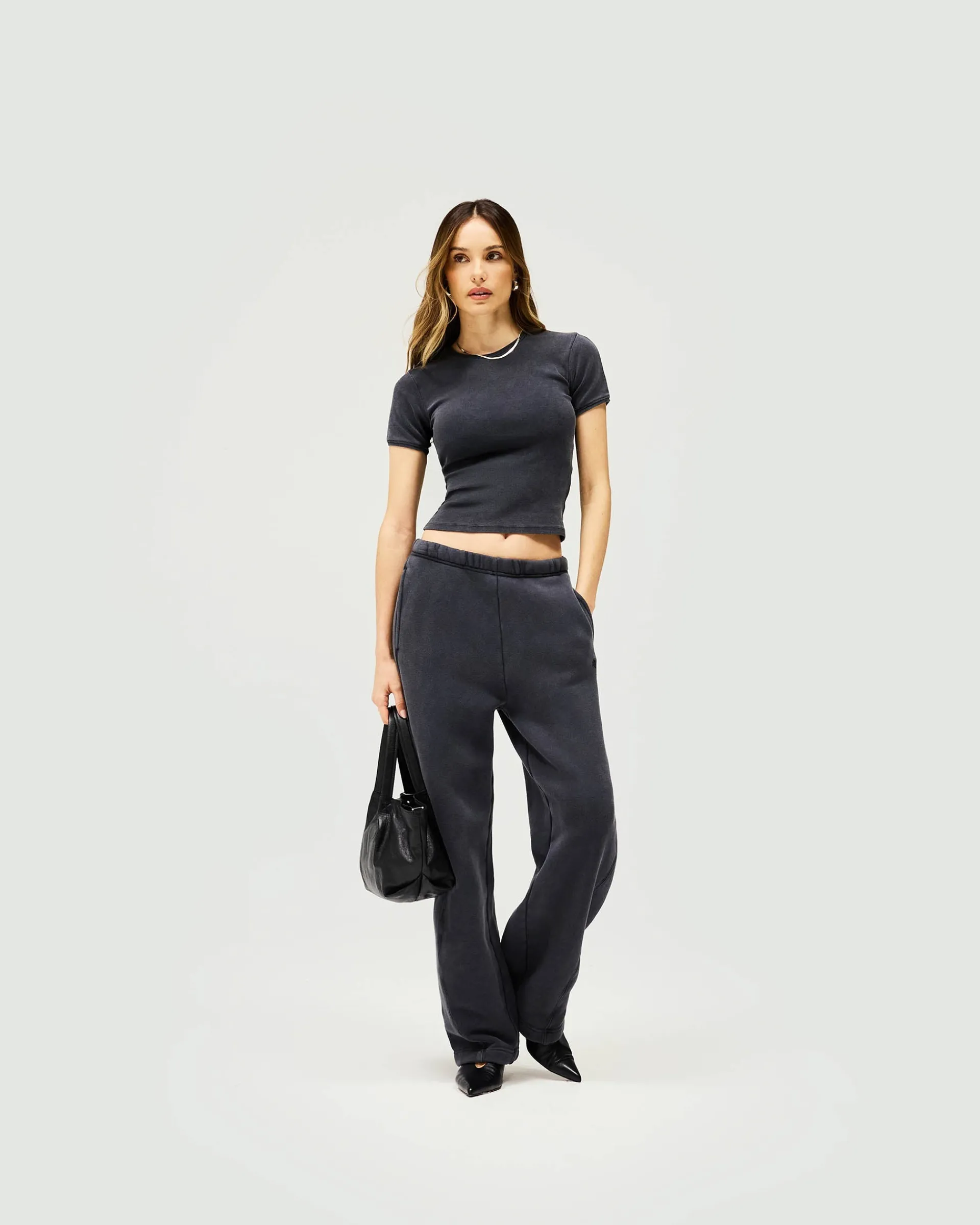 Represent Initial Twisted Seam Jogger - Washed Black> Bottoms/Sweatpants