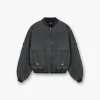 Represent Inset Sleeve Bomber - Stained Black> Outerwear