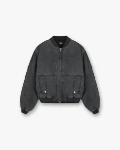 Represent Inset Sleeve Bomber - Stained Black> Outerwear