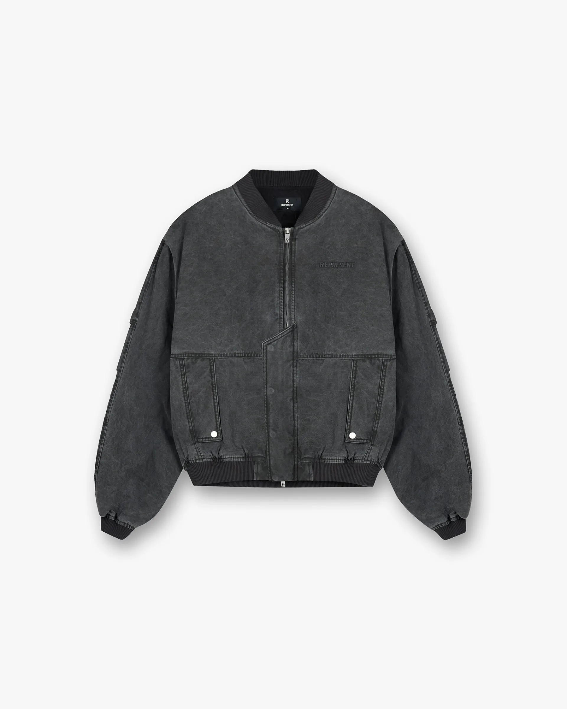 Represent Inset Sleeve Bomber - Stained Black> Outerwear
