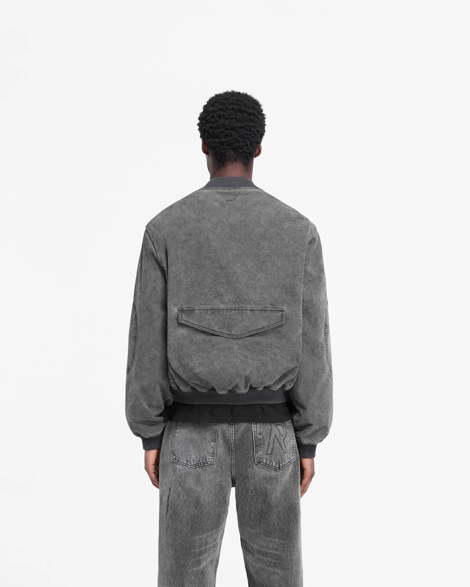 Represent Inset Sleeve Bomber - Stained Black> Outerwear