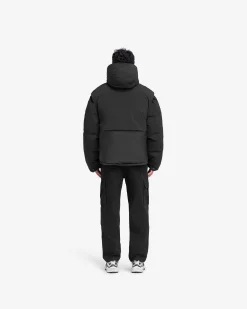 Represent Layered Hooded Puffer - Jet Black><noscript><img width=
