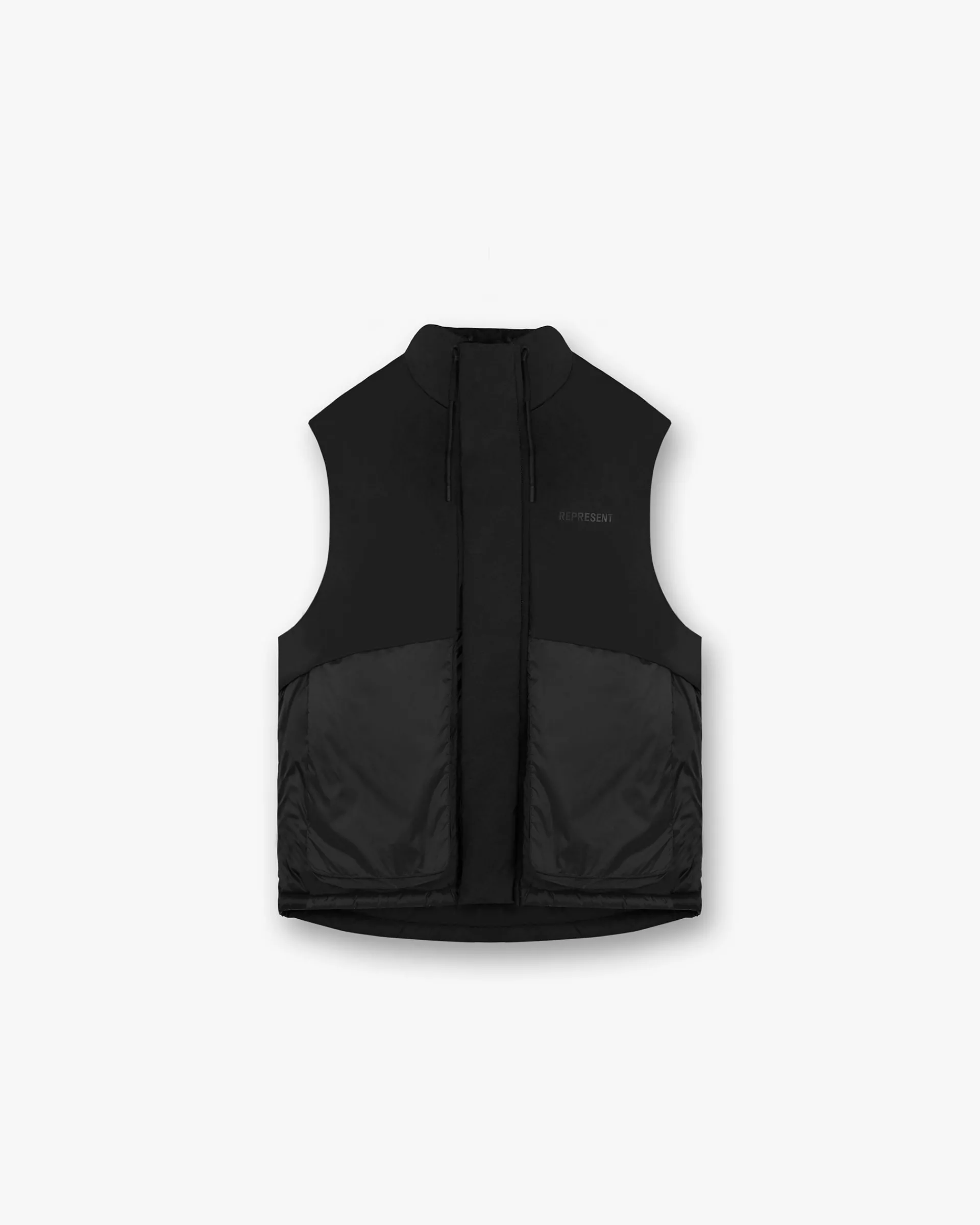 Represent Layered Puffer Gilet - Jet Black> Outerwear