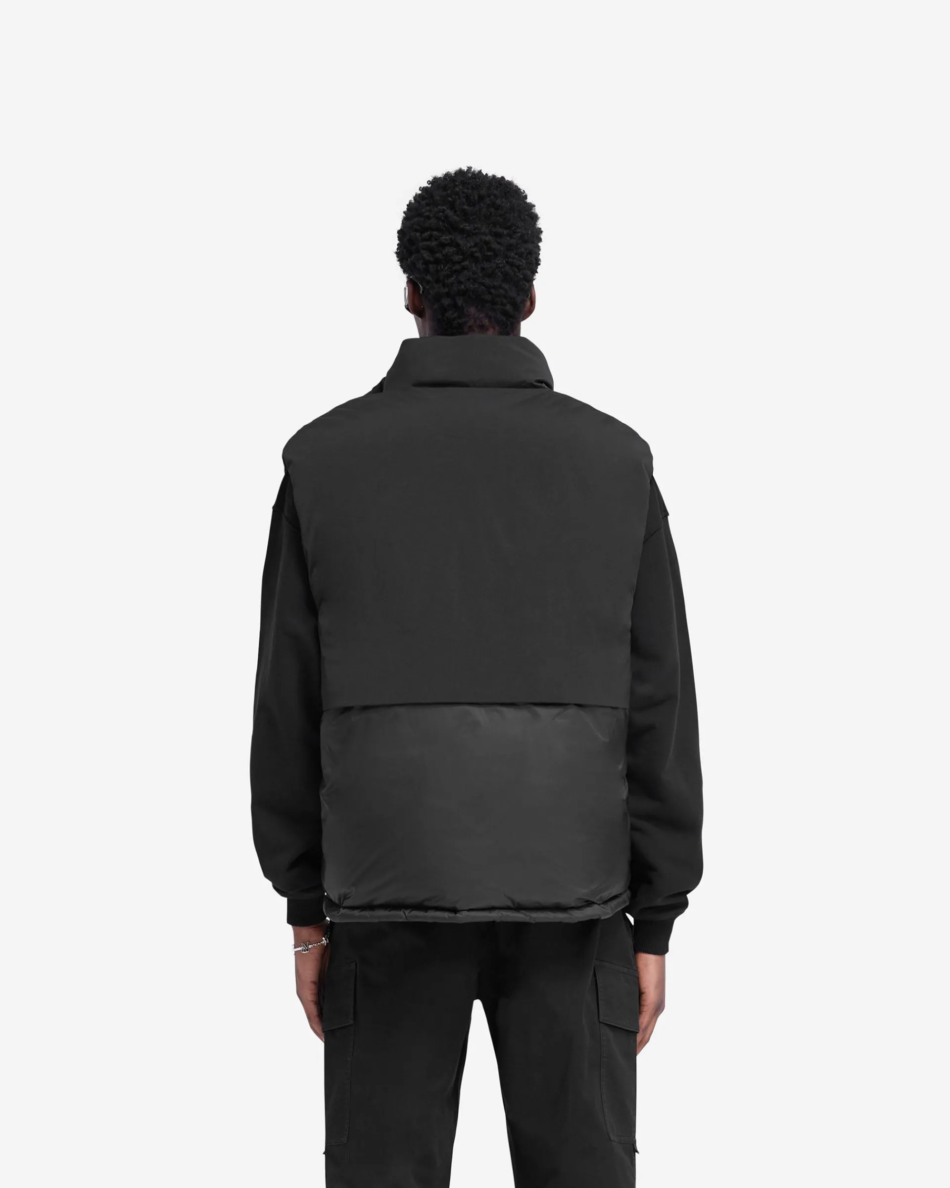 Represent Layered Puffer Gilet - Jet Black> Outerwear