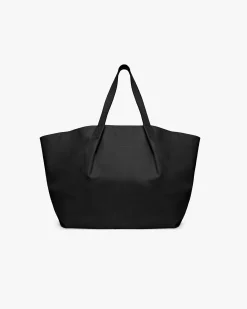 Represent Leather Pleat Large Tote - Jet Black> Bags