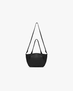 Represent Leather Pleat Mini Tote - Jet Black> Bags