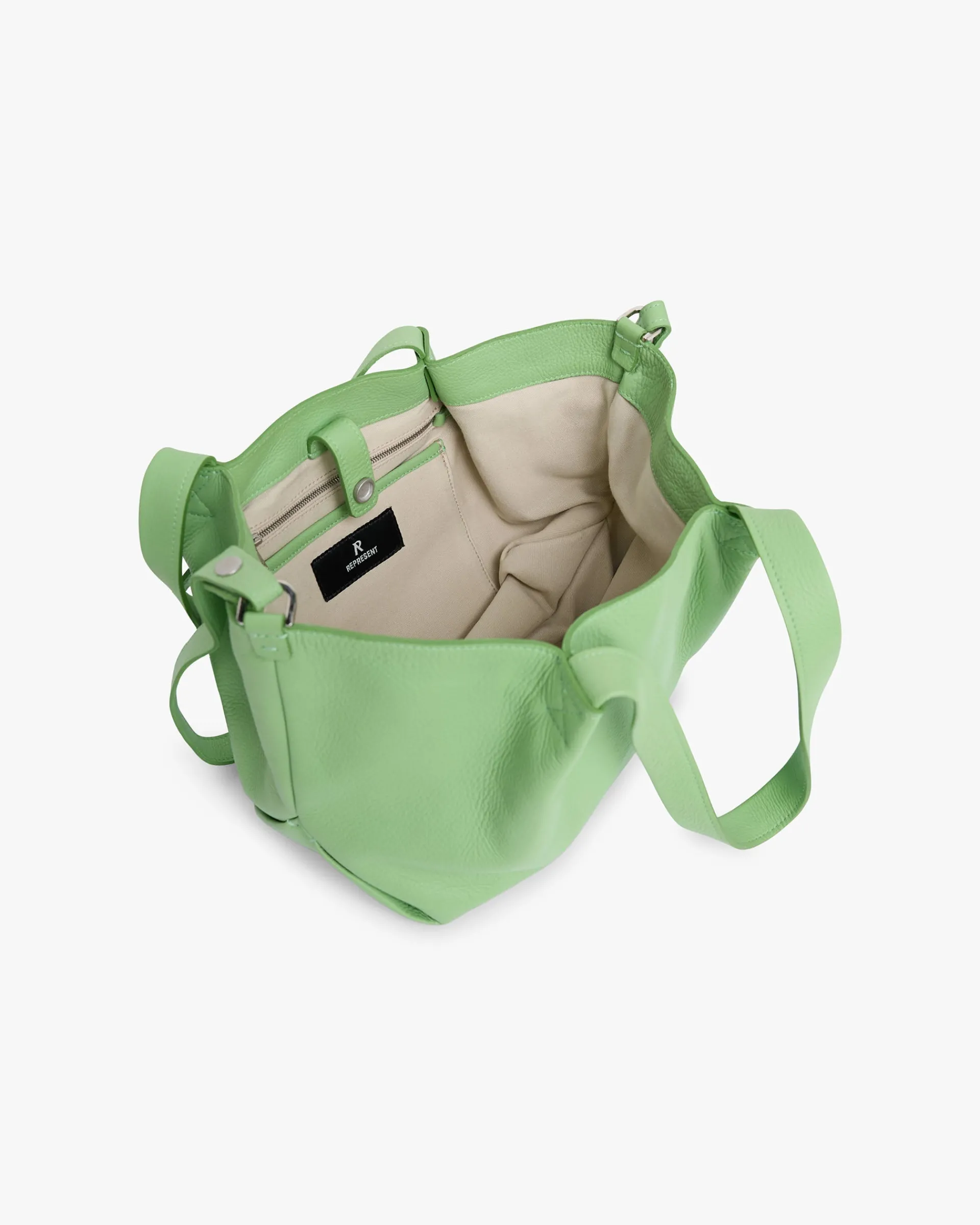 Represent Leather Pleat Mini Tote - Forest Shade> Bags