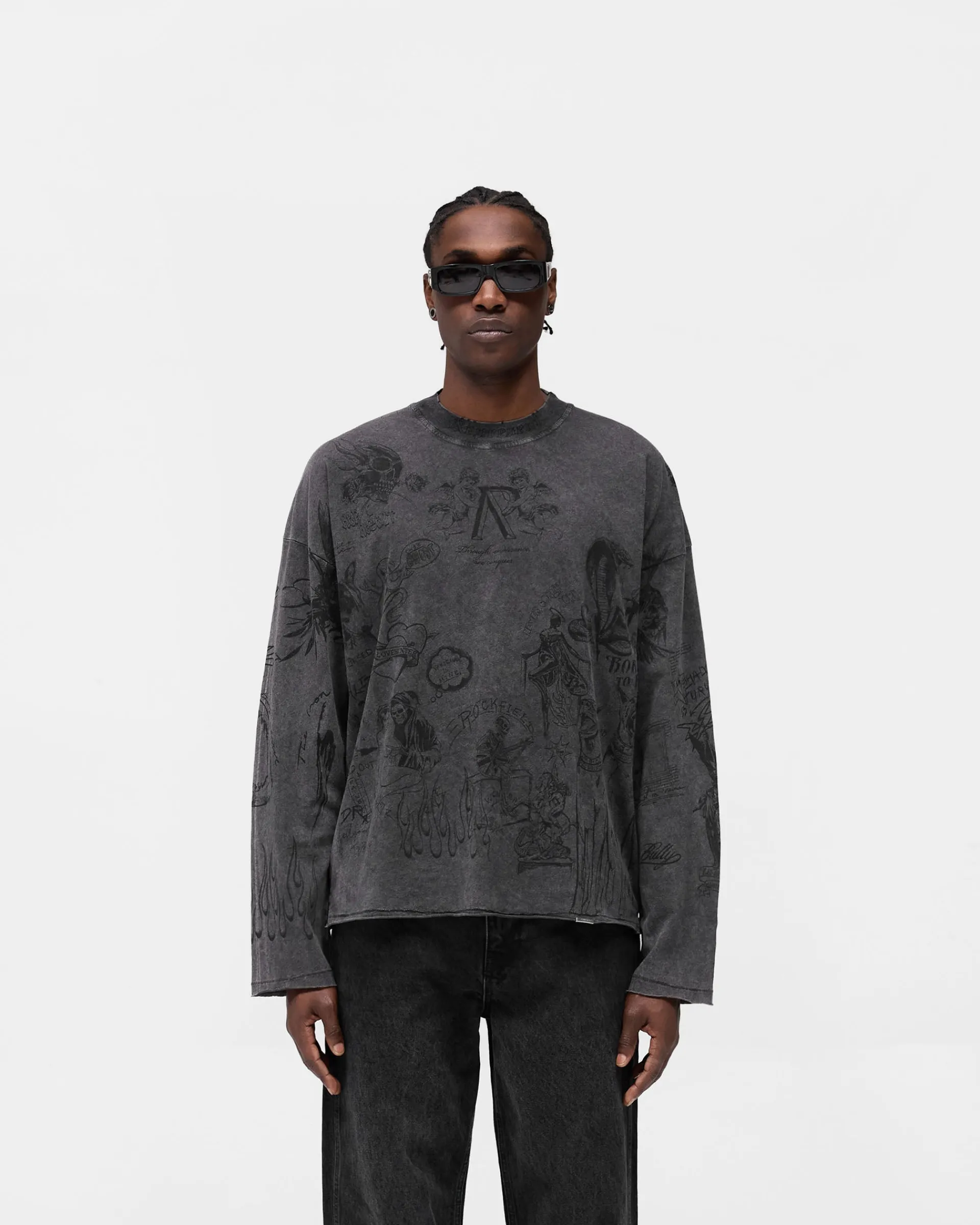 Represent Legacy Long Sleeve T-Shirt - Vintage Grey> T-Shirts
