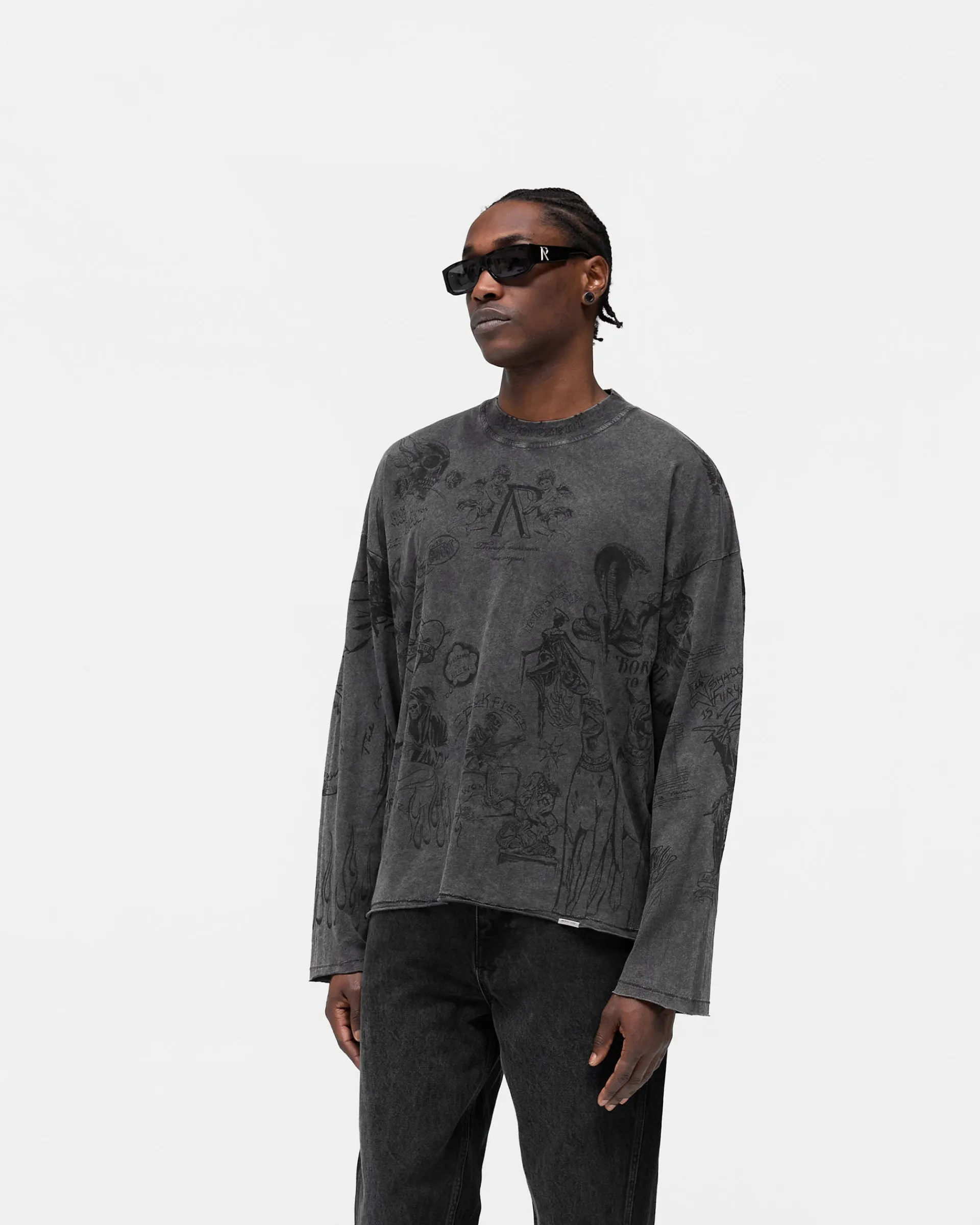 Represent Legacy Long Sleeve T-Shirt - Vintage Grey> T-Shirts
