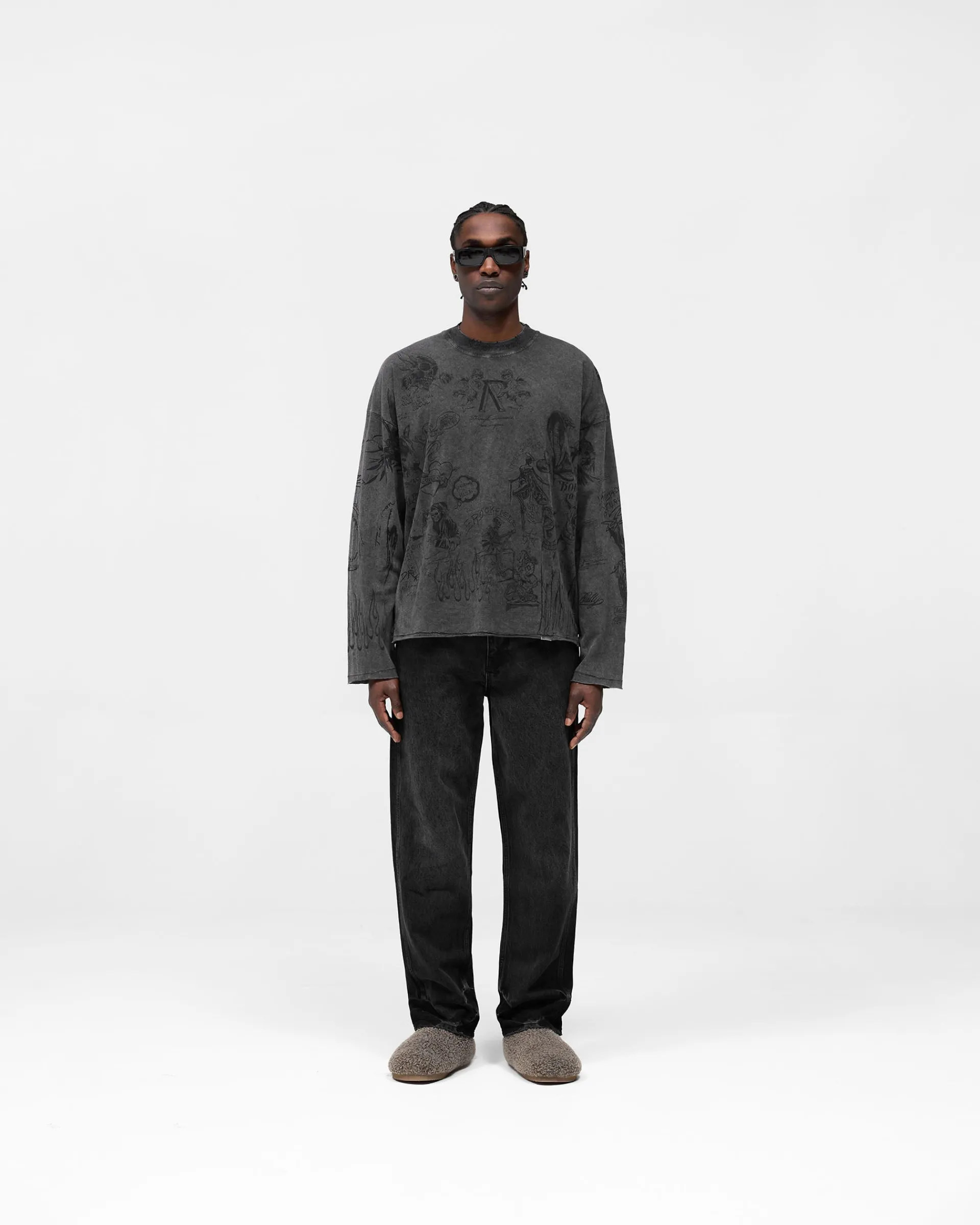 Represent Legacy Long Sleeve T-Shirt - Vintage Grey> T-Shirts