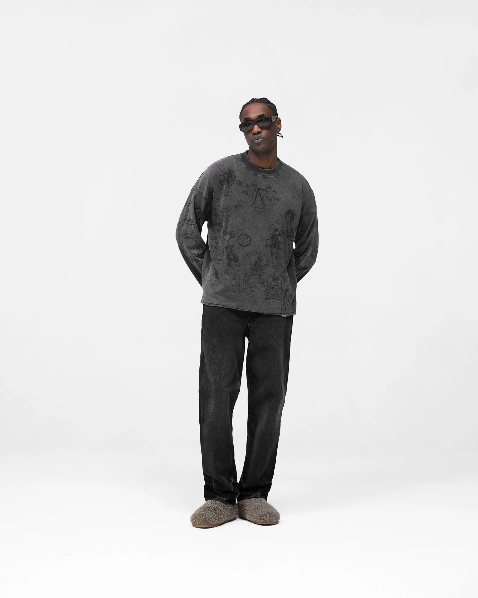 Represent Legacy Long Sleeve T-Shirt - Vintage Grey> T-Shirts