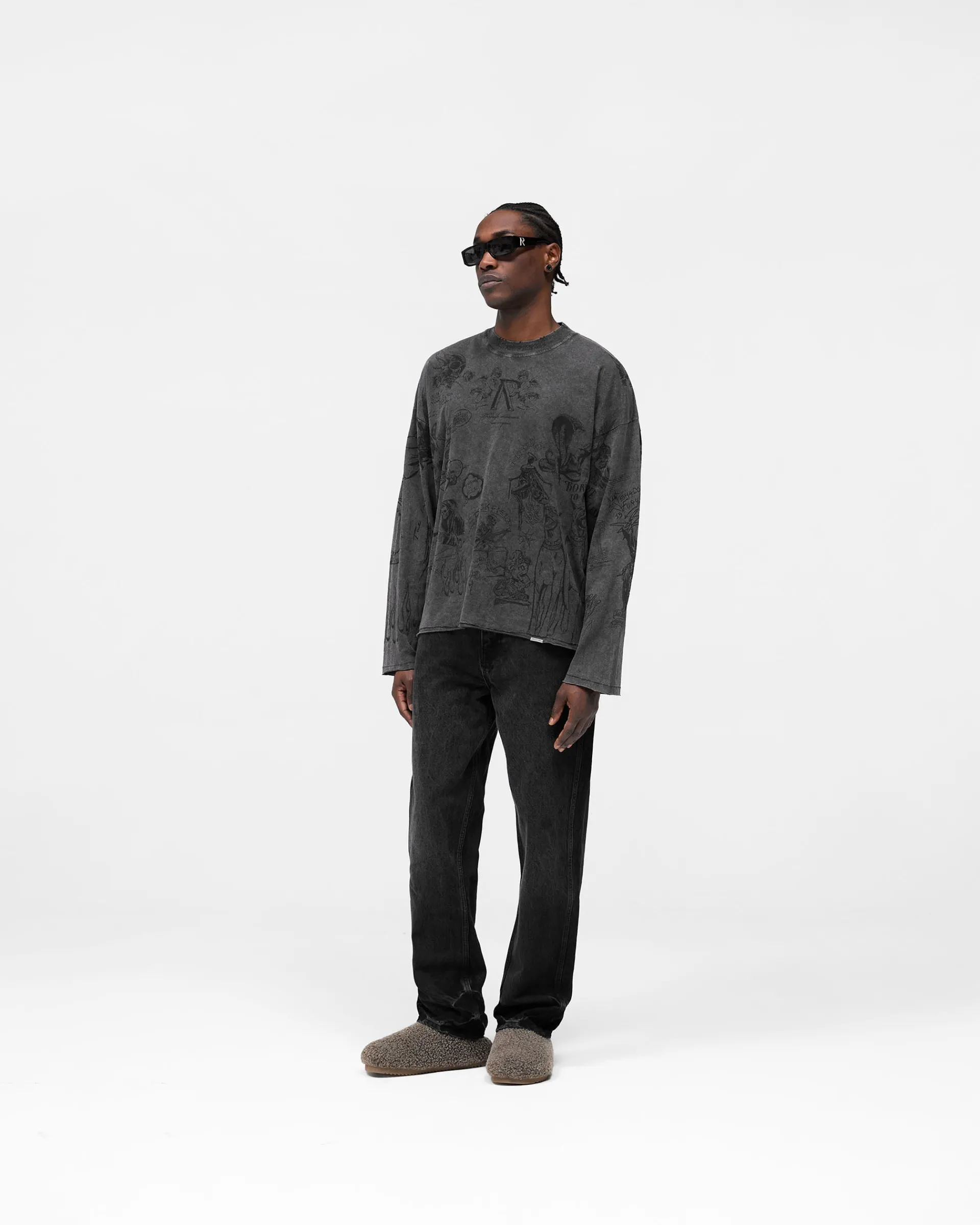 Represent Legacy Long Sleeve T-Shirt - Vintage Grey> T-Shirts