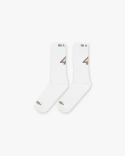 Represent 247 Logo Socks - Flat White> Socks