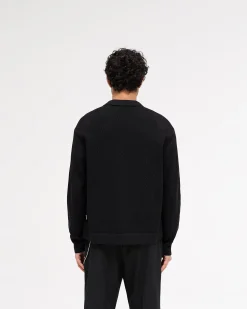 Represent Long Sleeve Mesh Knit Shirt - Jet Black><noscript><img width=