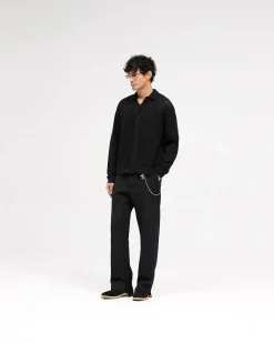 Represent Long Sleeve Mesh Knit Shirt - Jet Black><noscript><img width=