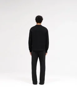 Represent Long Sleeve Mesh Knit Shirt - Jet Black><noscript><img width=