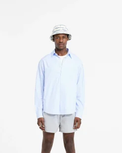 Represent Long Sleeve Pinstripe Shirt - Baby Blue><noscript><img width=