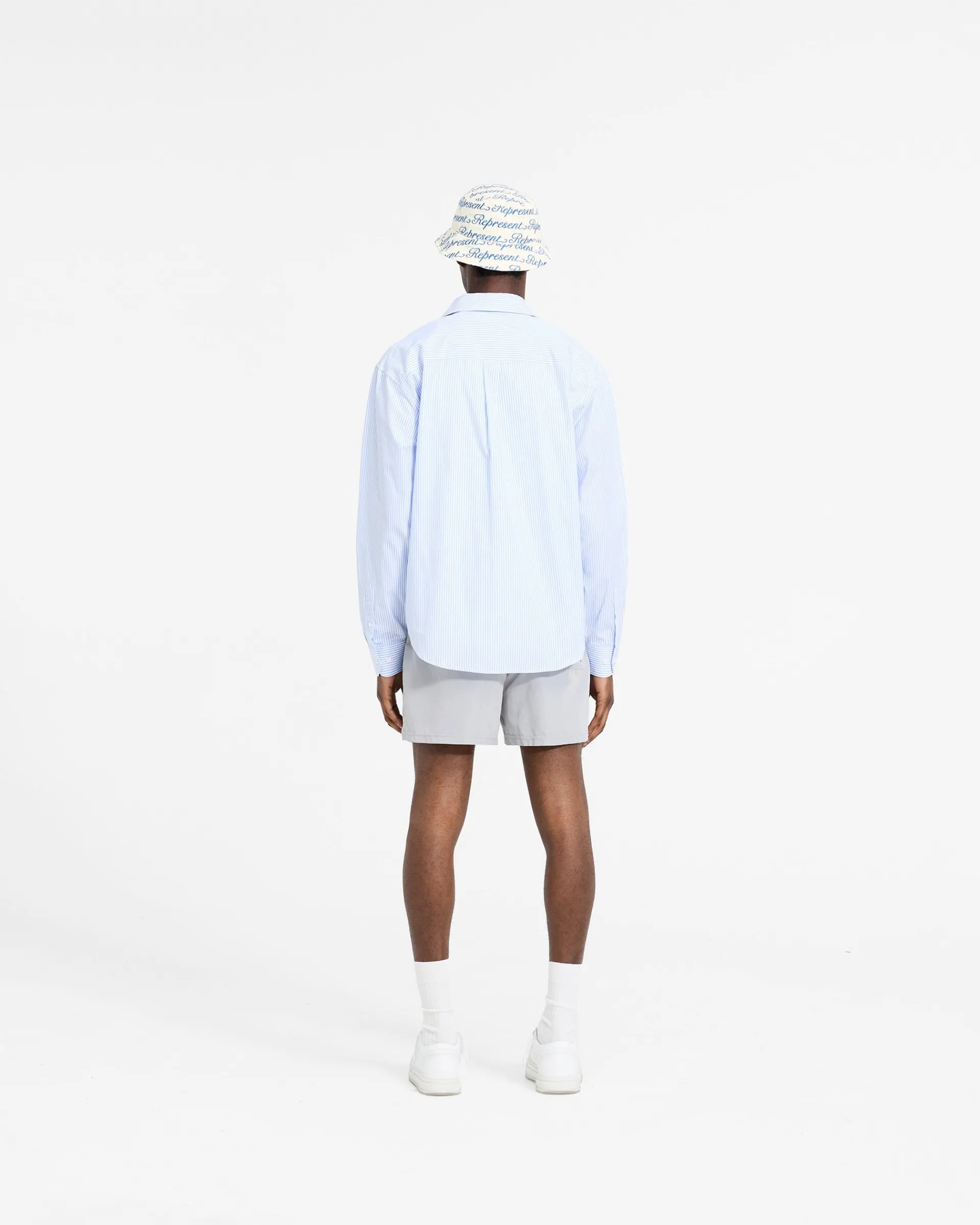 Represent Long Sleeve Pinstripe Shirt - Baby Blue> Shirts