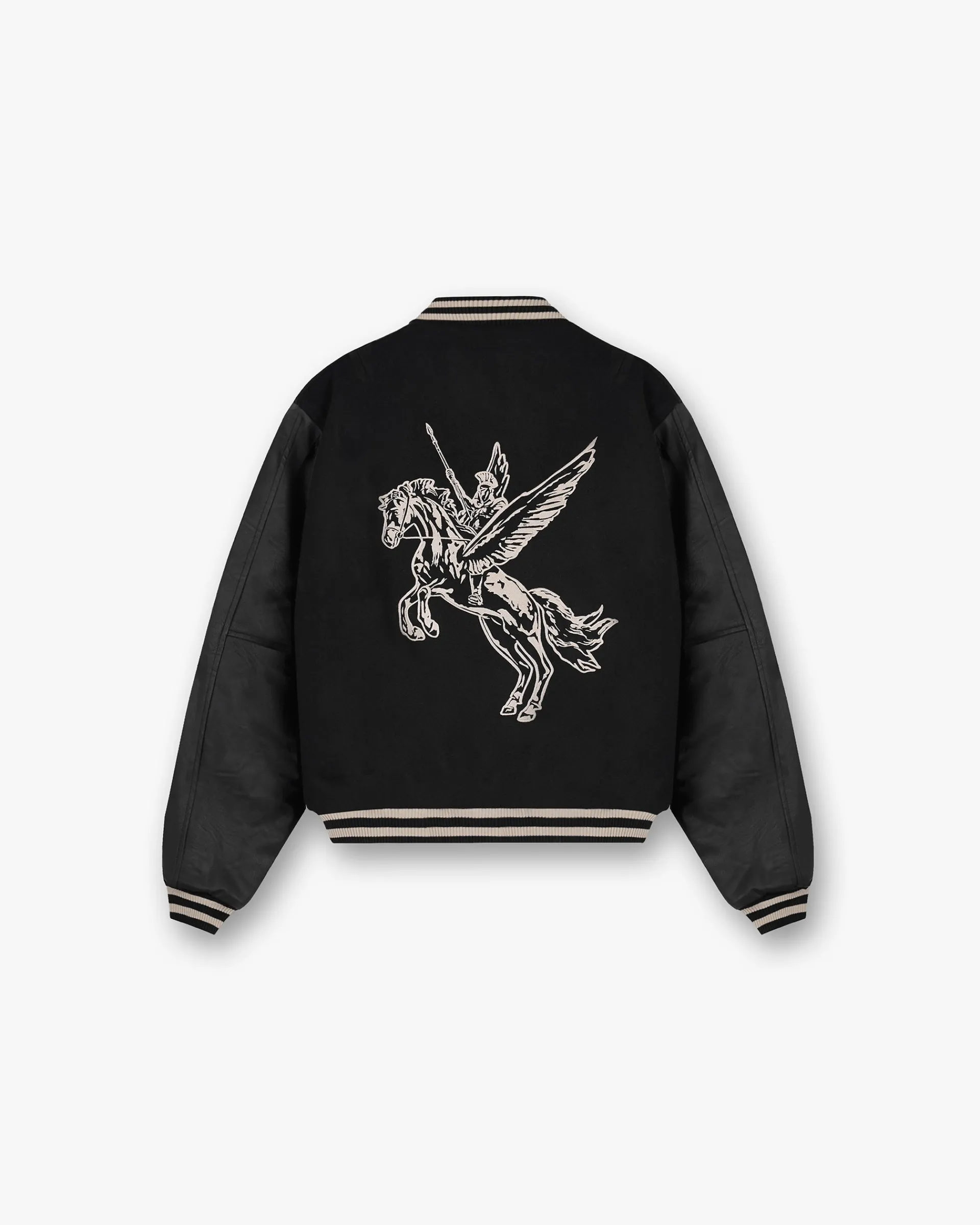Represent Mascot Wool Varsity Jacket - Jet Black> Varsity Jackets | Outerwear