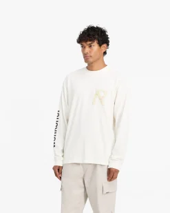 Represent Masking Tape Initial Long Sleeve T-Shirt - Flat White><noscript><img width=