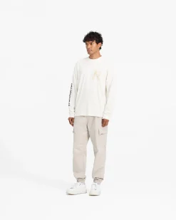 Represent Masking Tape Initial Long Sleeve T-Shirt - Flat White><noscript><img width=
