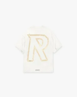 Represent Masking Tape Initial T-Shirt - Flat White> T-Shirts