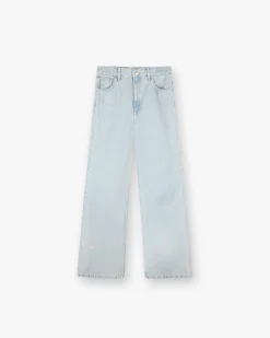 Represent Mid Rise Wide Leg Jean - Washed Blue> Bottoms/Jeans